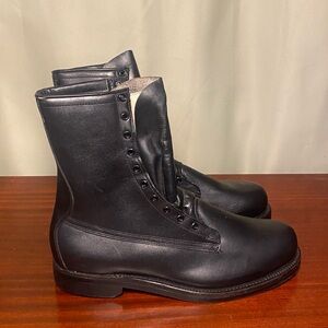 Vintage 1972 (DSA) Vietnam War Era US Military Combat Boots Black H H Brown 11D